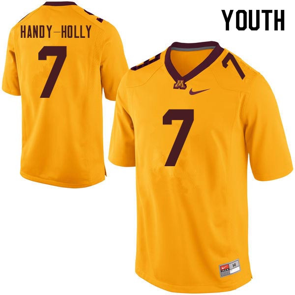 Youth #7 Ken Handy-Holly Minnesota Golden Gophers College Football Jerseys Sale-Gold